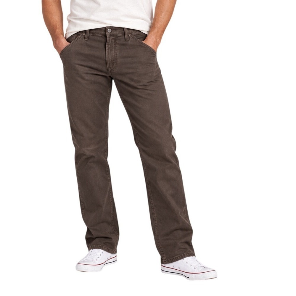 Levis 505 Brown Regular Fit Straight Leg Pants Men's 36x34